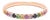 Multi-Color Sapphire Band Ring, 14k Rose Gold, Ring Size 5.75, Stackable For Sale