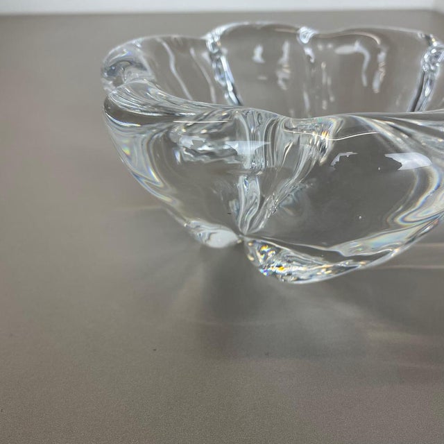 Large Floral Glass Shell Ashtray from Orrefors, Sweden, 1970s For Sale - Image 10 of 17