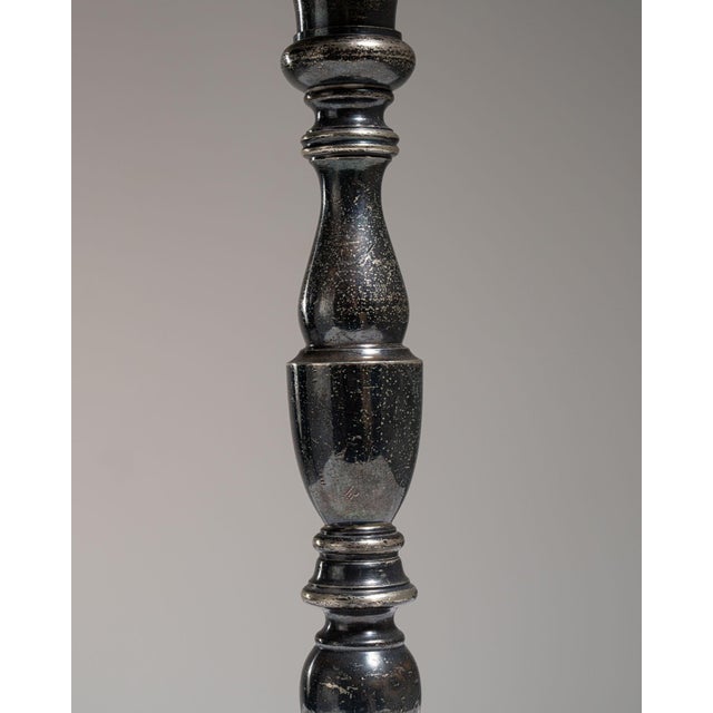 Early 20th Century France Gray Silver Candlestick For Sale - Image 4 of 15