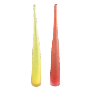 Bamboo Vases by Laura De Santillana for Arcade, Set of 2 For Sale
