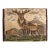 Vintage Zabihi Collection Reindeer Turkish Mini Rug - 1'5" x 1'11" For Sale