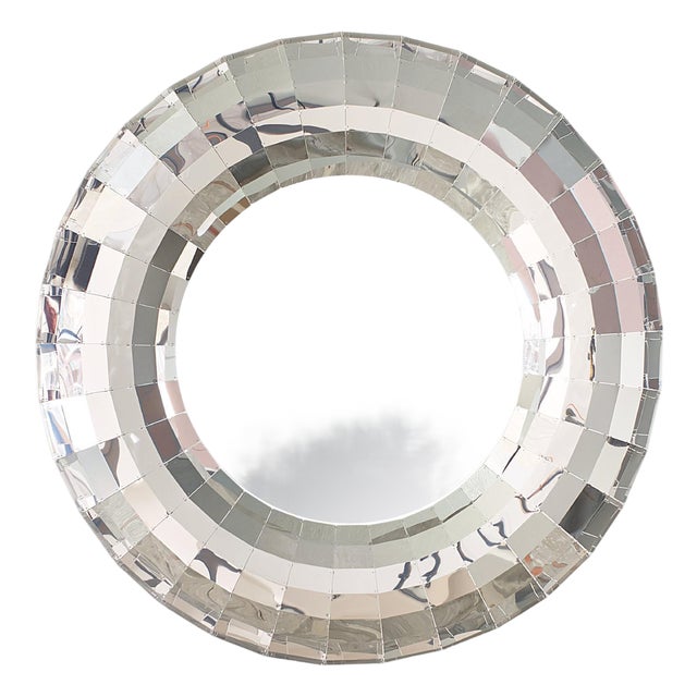 Tori Circular Wall Mirror in Aluminum by Martens & Visser For Sale