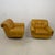 Wood Mid-Century Italian Brutalist Leather Livingroom Set, 1960s, Set of 3 For Sale - Image 7 of 14