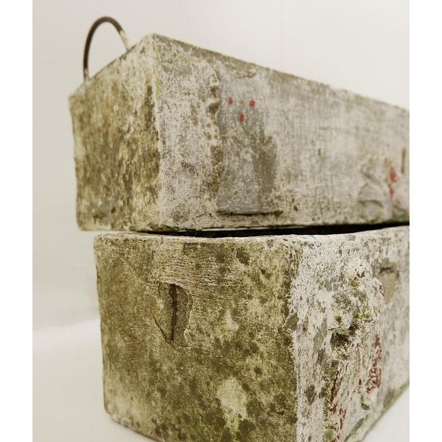 Polychrome Cement Planters from Emile Taugourdeaus Zoological Garden, Set of 4 For Sale - Image 6 of 16