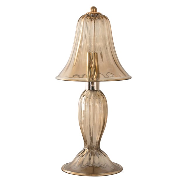 Smoky Murano Glass Table Lamp, Italy, 1990s For Sale - Image 10 of 10