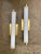Frosted Glass Gold Accent Wall Sconces - a Pair For Sale - Image 10 of 10