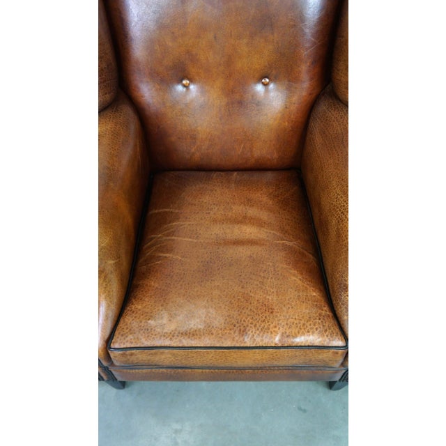 Animal Skin Club Chair in Sheepskin Leather For Sale - Image 7 of 12