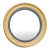 Large 19th Century English Giltwood Convex Mirror With Ebonized Inner Trim For Sale