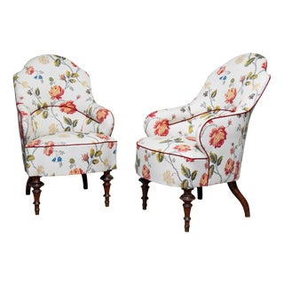Set of Late 19th Century Victorian Lounge Chairs, Sweden, 1890s For Sale