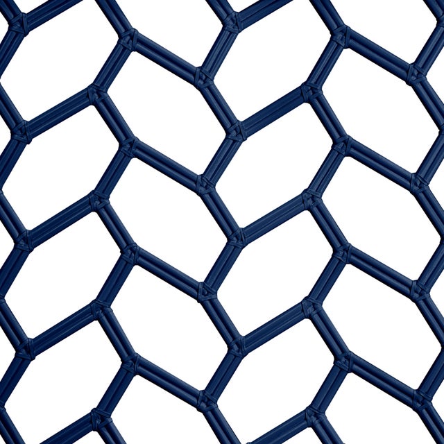Not Yet Made - Made To Order Silas Headboard Queen - Navy For Sale - Image 5 of 6