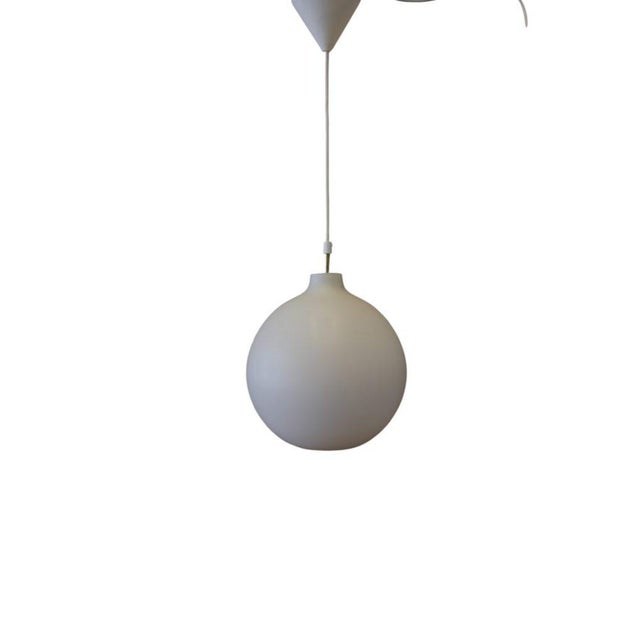 Louis Poulsen Satellite Pendant Lamp in Opal Glass by Vilhelm Wohlert for Louis Poulsen, 1960s For Sale - Image 4 of 14