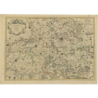 Antique Map of the County of Hainaut by Jaillot, 1692 For Sale