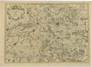 Antique Map of the County of Hainaut by Jaillot, 1692