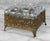 Rococo Vintage Rococo Gold Filigree & Scalloped Glass Vanity Trinket Box For Sale - Image 3 of 10