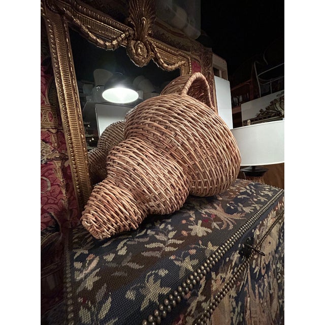Contemporary Monumental Woven Rattan Shell Form Sculpture For Sale - Image 3 of 11