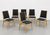 Wood Danish Mid Century Modern Dining Chairs, Set of 6, Beech Wood Frames With Charcoal Upholstery, Scandinavian Modern Dining Chairs, C. 1960s For Sale - Image 7 of 11