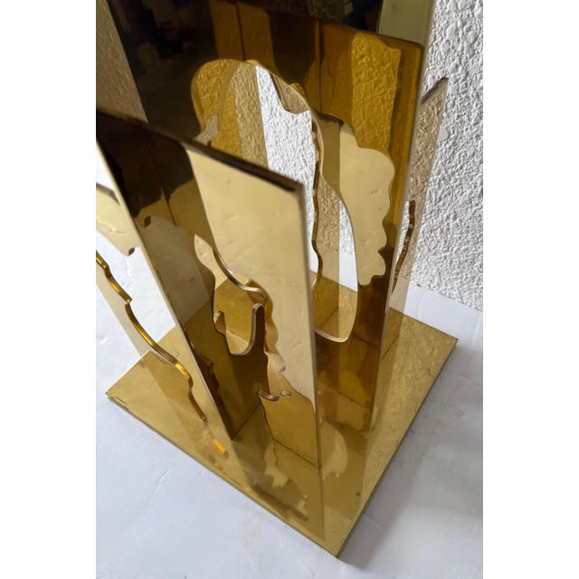 Menashe Kadishman, Israeli Pop Art Abstract Cutout Trees Kinetic Gilt Sculpture Menashe Kadishman, c.1970's For Sale - Image 17 of 18