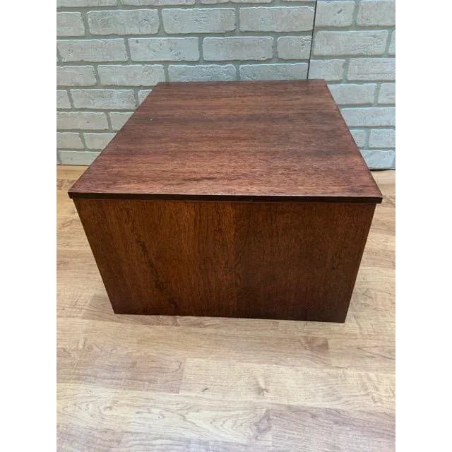 Campaign Style Mahogany Desk Top With 6 Drawer Letter File Chest For Sale - Image 10 of 12