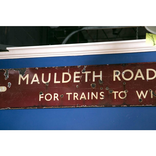English Antique English Railway Sign For Sale - Image 3 of 6