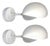 Mid-Century Modern White Eye Sconce Wall Lamps by Serge Mouille, Set of 2 For Sale