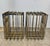Contemporary Pierre Cardin Mixed Metal Geometric Grid Pedestal Bases - A Pair For Sale - Image 3 of 8
