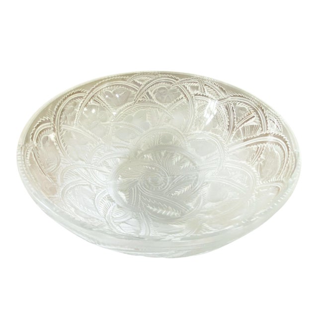 1960s Vintage Rene Lalique Glass Bowl Pinsons/Chaffinches Pattern For Sale - Image 5 of 8