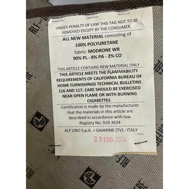 2010s Set of 6 Italian Tufted Velvet Dining Chairs by Alf Uno s.p.a., Italy For Sale - Image 5 of 10