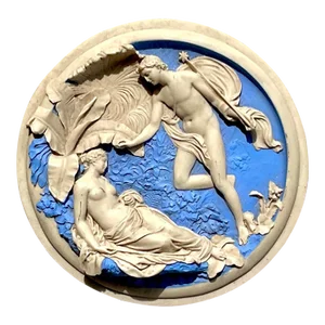 Mid 20th Century Vintage Regency Resin Italian Frieze Medallion