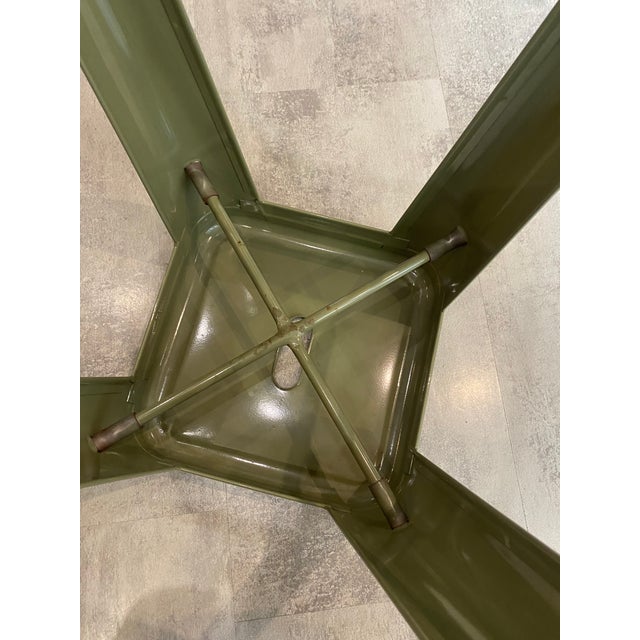 Industrial Olive Green H75 Stackable Bar Stool by Xavier Pauchard for Tolix, 1950s For Sale - Image 11 of 16
