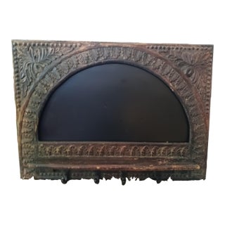 Large Vintage Indian Hand Carved Hardwood Architectural Wall Organizer For Sale