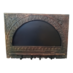 Large Vintage Indian Hand Carved Hardwood Architectural Wall Organizer