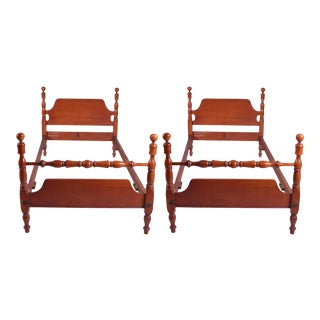 Vintage Maple Twin Bed Frames Meeting House Furniture - a Pair For Sale