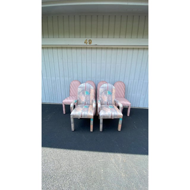 1980’s Milo Baughman Style Dining Chairs From Design Institute of America - Set of 6 For Sale - Image 10 of 11