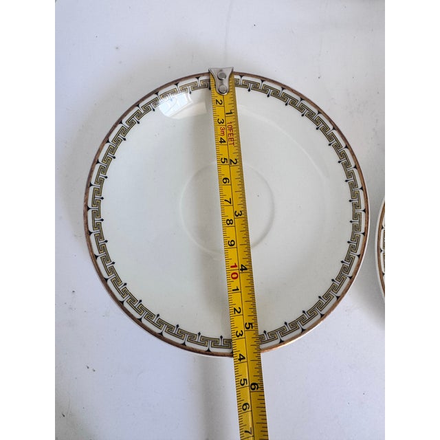 1910s Haviland Limoges Tea Coffee Cups, Gold and Black Greek Key - Set of 4 For Sale - Image 9 of 9