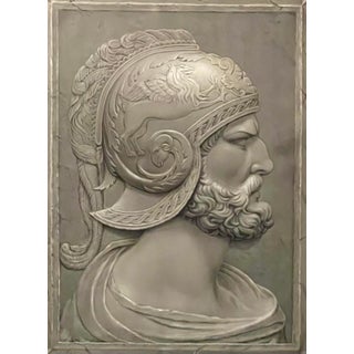 Roman General - Classical Male Profile - Oil on Canvas For Sale