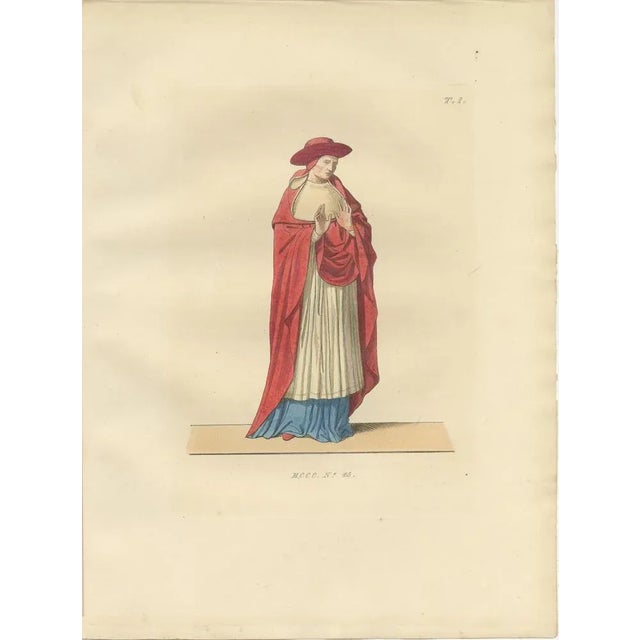 Italian Renaissance Figures of Pages, Cavalier, and Cardinal in Costume, 1845, Paper, Set of 3 For Sale - Image 4 of 10