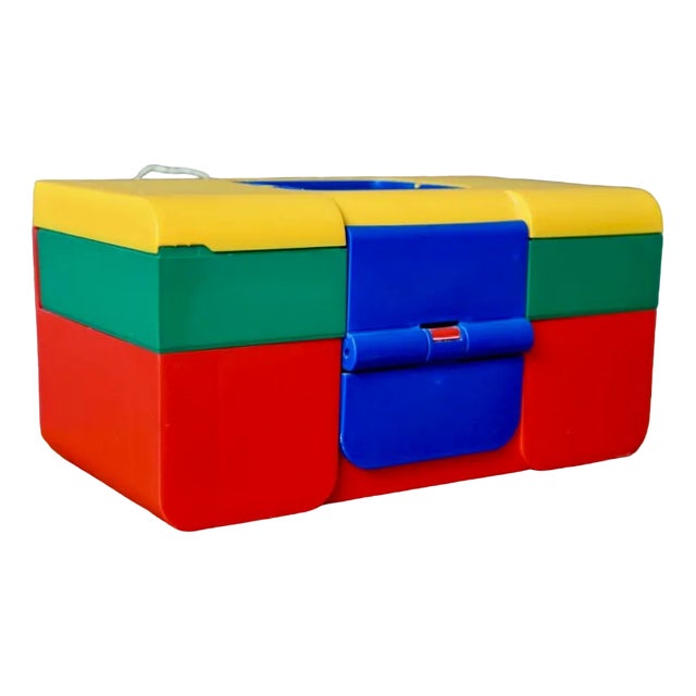 Vintage Plastic Storage Box, 1980 For Sale