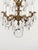Antique 5 Arm 5 Light Tiny Dancer Brass Cut Lead Glass Crystal Chandelier For Sale In South Bend - Image 6 of 12