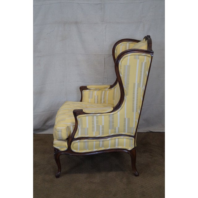 French Louis XV High Back Bergere Wing Chair Chairish