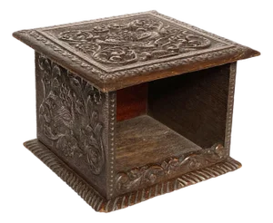 Dutch Carved Oak Foot Warmer Box