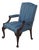 Baker Georgian Style Carved Mahogany Library Chair For Sale