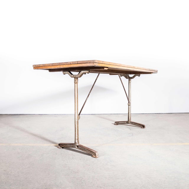 Small French Cast Base Dining Table, 1950s For Sale - Image 9 of 9