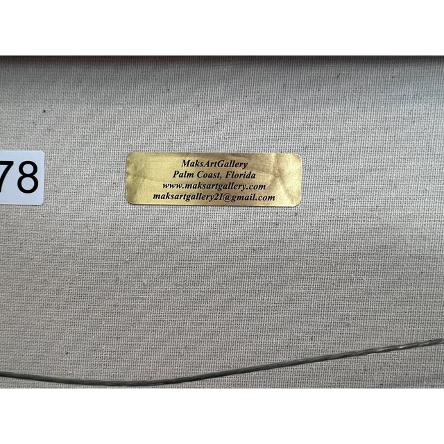 Late 20th Century Ambrose Large Original Oil Painting on Canvas Sailing Ship Ocean Seascape Framed For Sale - Image 12 of 12