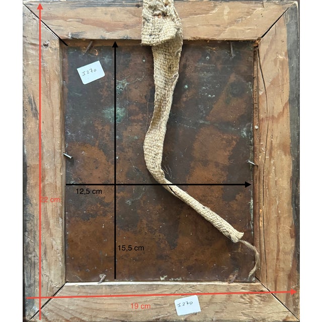 Virgin Mary in Prayer, 1600s, Oil on Copper For Sale - Image 6 of 7