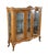 Antique Italian Baroque Rococo Walnut Burr Curio Display Cabinet Glass Showcase For Sale - Image 4 of 18