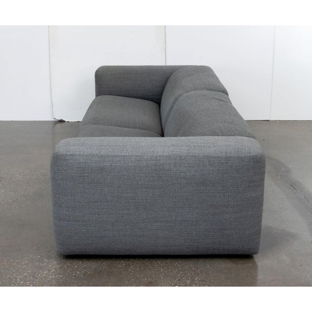 Gray Hay Mags Soft Low Gray Fabric Upholstered Sofa For Sale - Image 8 of 12