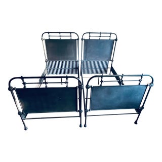 Restoration Hardware Twin Iron Beds - Set of 2 For Sale