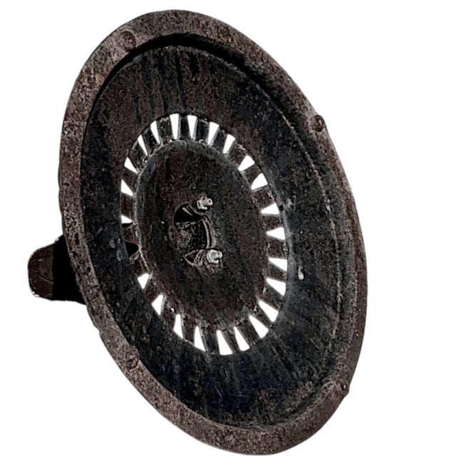 1960s Vintage Sundial Inspired Victorian Art Nouveau Style Cast Iron Patio Umbrella Stand For Sale In Palm Springs - Image 6 of 8