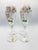 Pink 1990s Pierre Jouet France Époque Art Nouveau Crystal Champagne Flutes Pink Flowers - Set of 4 For Sale - Image 8 of 11
