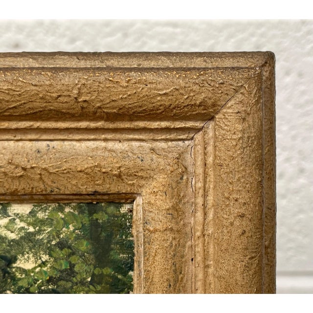 Wood Tobias Everet Spence, River Forest Landscape Oil Painting by 20th Century Post War Irish Artist, 1945 For Sale - Image 7 of 13